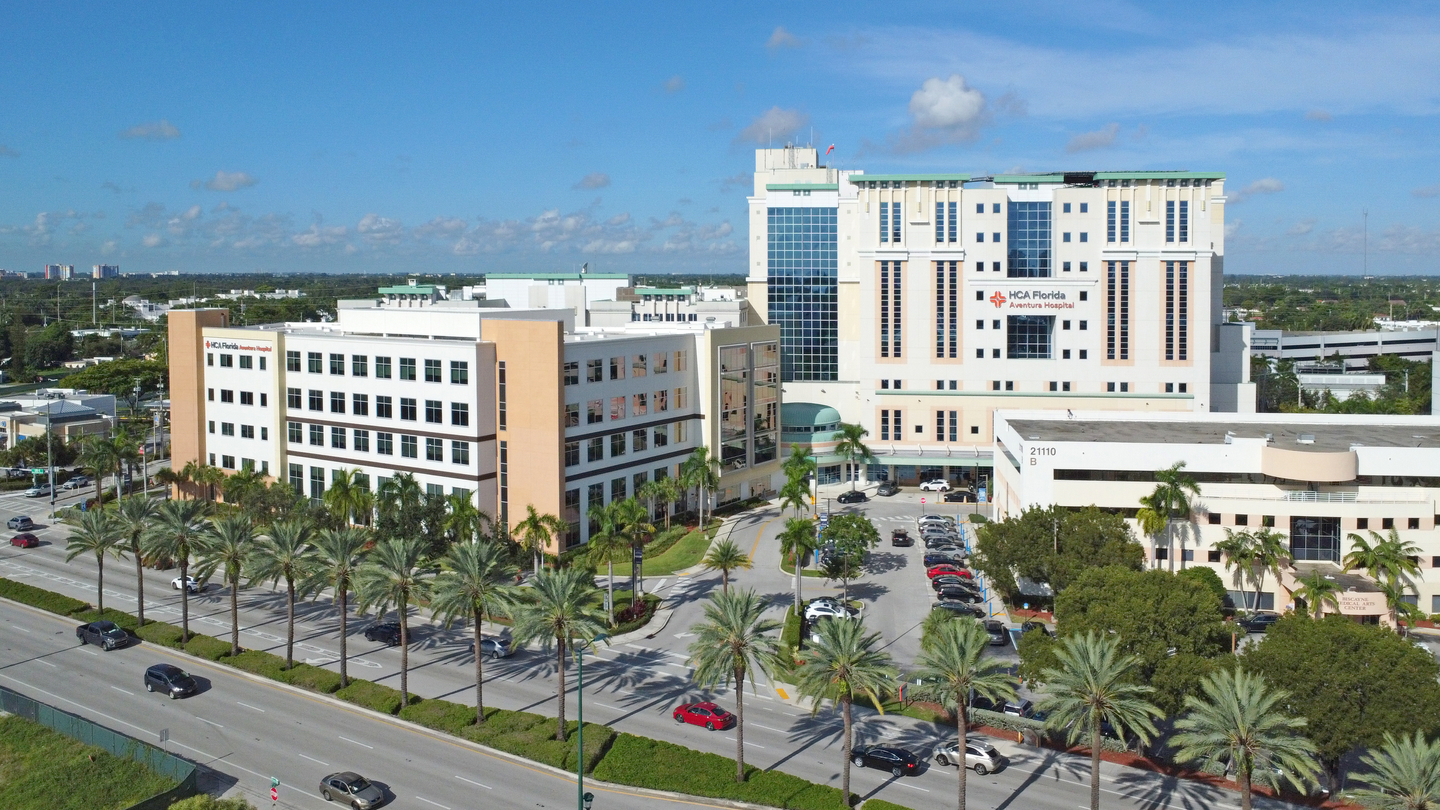 Aventura Hospital Facility East Tower aerial daytime photo