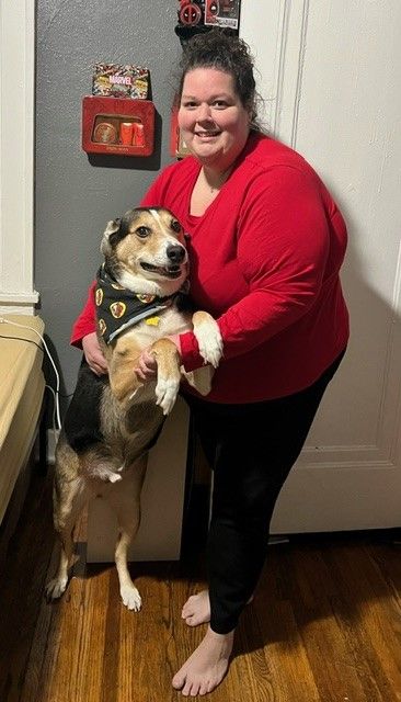 Haylie with her dog