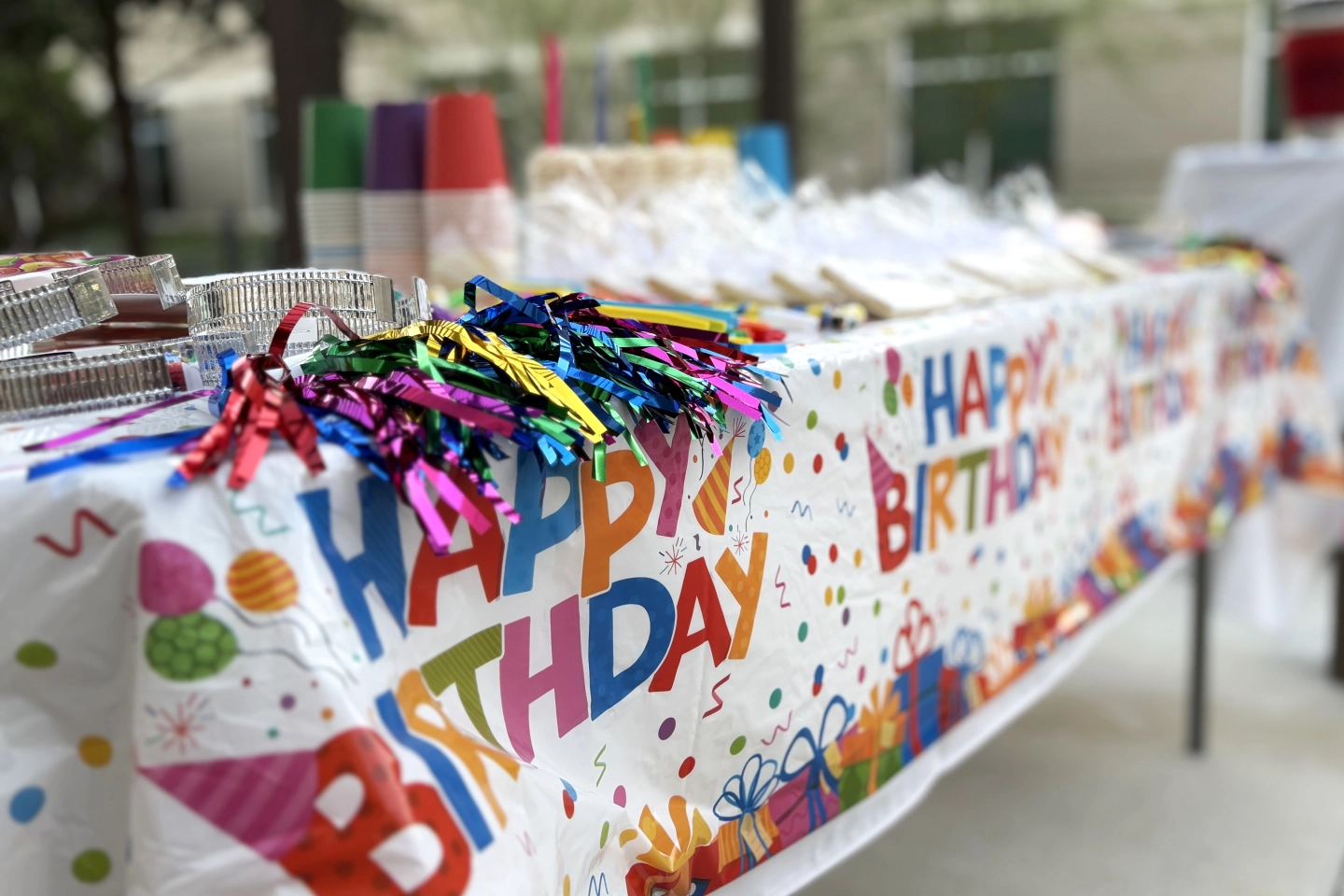 One year anniversary celebratory table