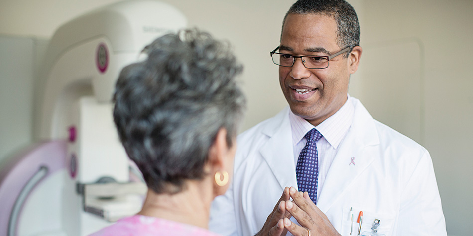 Doctor talking with a patient.