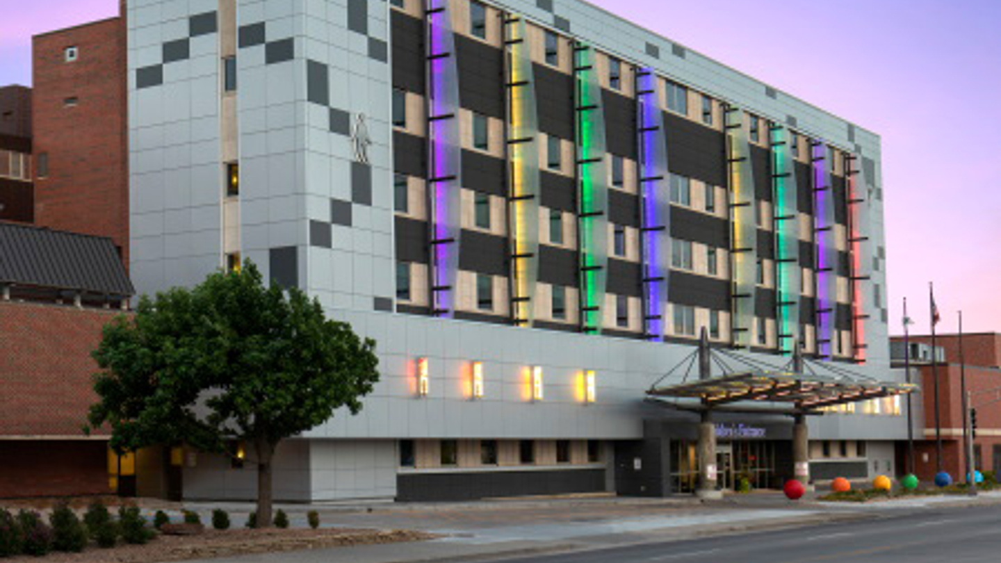 Front of Wesley Children's Hospital
