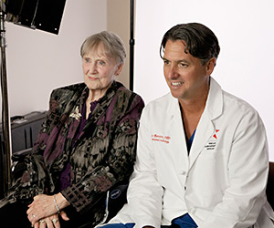 Betty Thompson and Dr. Dewey