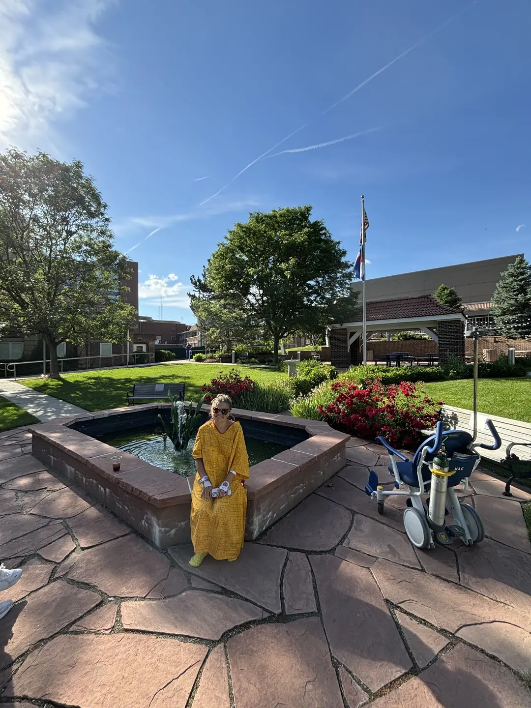 Shauna enjoying the outdoors after surgery.