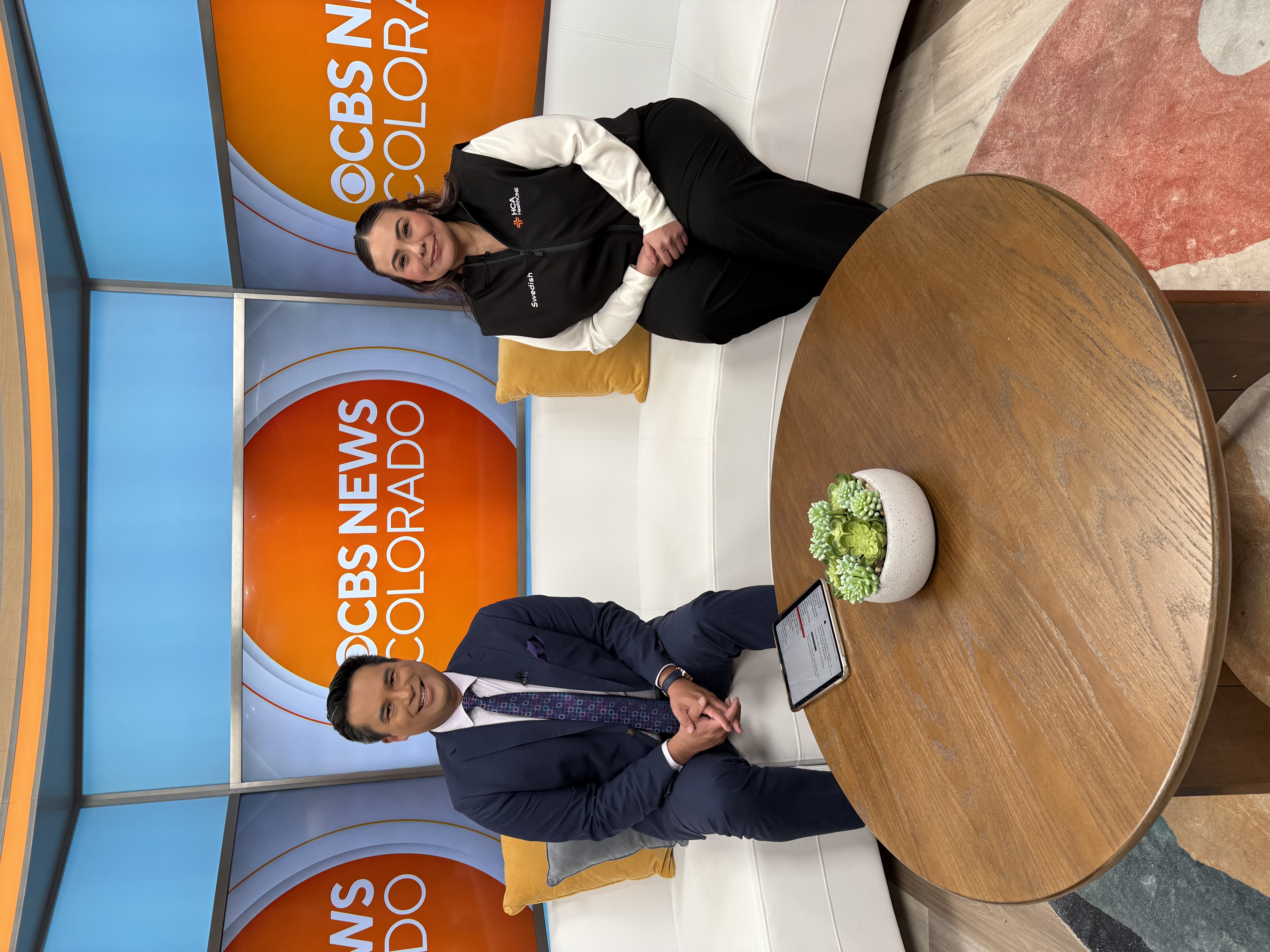 Savannah Bernal, injury prevention coordinator from HCA HealthONE Swedish, appears on the set of CBS News Colorado